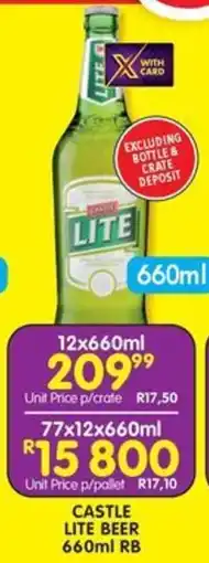Shoprite Liquor Castle lite beer rb offer