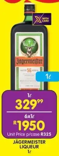 Shoprite Liquor Jägermeister liqueur offer