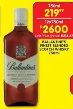 Shoprite Liquor Ballantine's finest blended scotch whisky offer