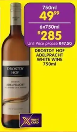 Shoprite Liquor Drostdy hof adelpracht white wine offer