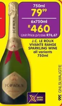 J.c. le roux vivante range sparkling wine all variants
