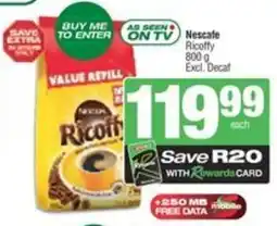 Spar Nescafe Ricoffy Excl. Decaf offer
