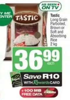 Tastic Long Grain Parboiled Brown or Soft and Absorbing Rice
