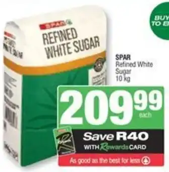 Spar SPAR Refined White Sugar offer