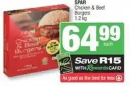 Spar SPAR Chicken & Beef Burgers offer