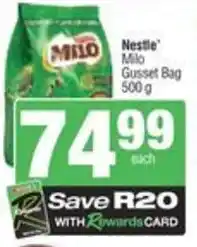 Spar Nestle Milo Gusset Bag offer