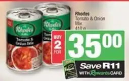 Spar Rhodes Tomato & Onion Mix offer