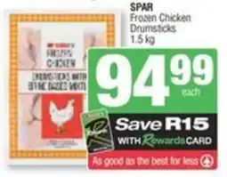 Spar SPAR Frozen Chicken Drumsticks offer