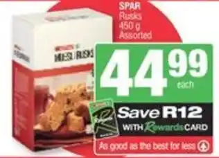 Spar SPAR Rusks Assorted offer