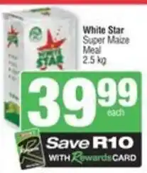 Spar White Star Super Maize Meal offer