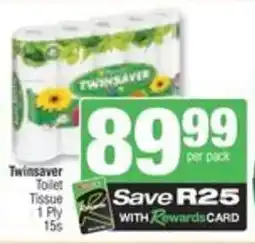 Spar Twinsaver Toilet Tissue 1 Ply offer