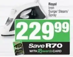 Spar Royal Iron Surge/ Steam/ Spray offer