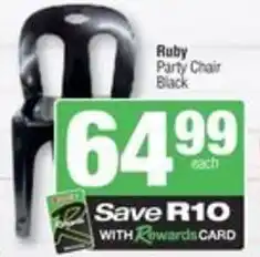 Spar Ruby Party Chair Black offer