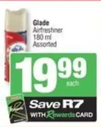 Spar Glade Airfreshner Assorted offer