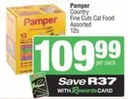 Spar Pamper Country Fine Cuts Cat Food Assorted offer