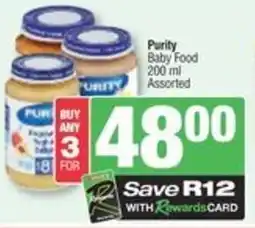 Spar Purity Baby Food Assorted offer