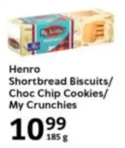 Oxford Freshmarket Henro Shortbread Biscuits/ Choc Chip Cookies/ My Crunchies offer