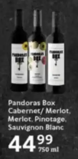 Oxford Freshmarket Pandoras Box Cabernet/ Merlot, Merlot, Pinotage, Sauvignon Blanc offer