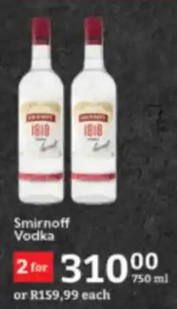 Oxford Freshmarket Smirnoff Vodka offer