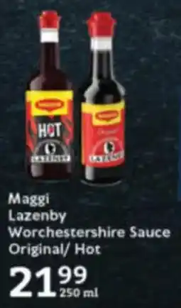 Oxford Freshmarket Maggi Lazenby Worchestershire Sauce Original/Hot offer