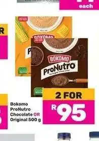 Game Bokomo ProNutro Chocolate OR Original 500 g offer