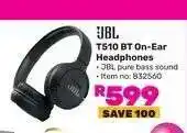 Game JBL T510 BT On-Ear Headphones offer