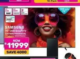 Game Samsung 75 UHD Smart TV offer