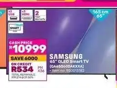 Game Samsung 65 QLED Smart TV offer