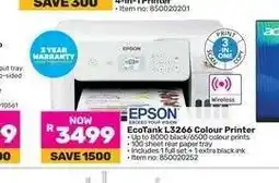 Game Epson EcoTank L3266 Colour Printer offer