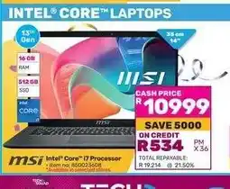Game MSI Intel Core i7 Laptop offer