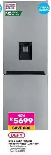Game DEFY 245 L Satin Metallic Freezer Fridge (DAC449) offer