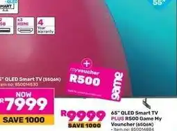 Game 65 QLED Smart TV PLUS R500 Game My Voucher (65Q6N) offer