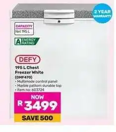 Game DEFY 195 L Chest Freezer White offer