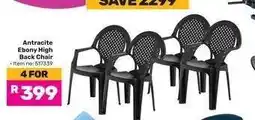 Game Antracite Ebony High Back Chair offer