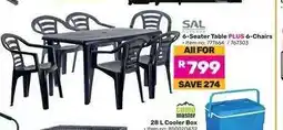 Game 6-Seater Table PLUS 6-Chairs offer