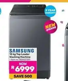 Game Samsung 15 kg Top Loader Washing Machine offer