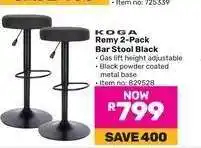 Game KOGA Remy 2-Pack Bar Stool Black offer