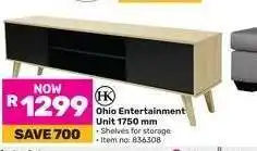 Game Ohio Entertainment Unit 1750 mm offer