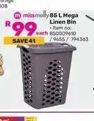 Game miss molly 85 L Mega Linen Bin offer