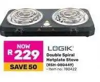 Game LÖGIK Double Spiral Hotplate Stove offer