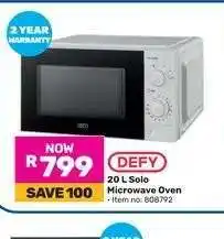 Game DEFY 20 L Solo Microwave Oven offer