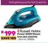 Game Russell Hobbs Power 2000 Steam Iron RHI-2000TR offer