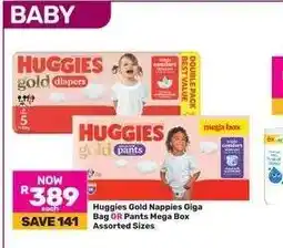Game Huggies Gold Nappies Giga Bag OR Pants Mega Box offer