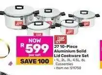 Game J7 10-Piece Aluminium Solid Lid Cookware Set offer