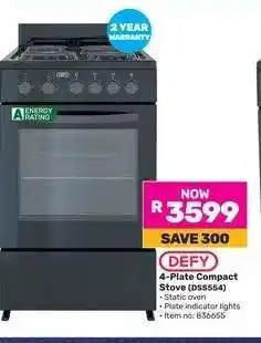 Game Defy 4 Plate Compact Stove DSS554 offer