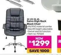 Game Koga Salvo High Back Black Chair offer