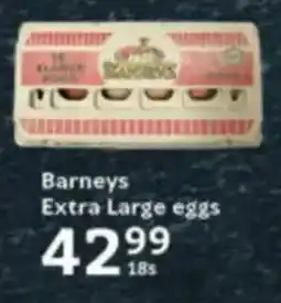 Oxford Freshmarket Barneys Extra Large eggs offer