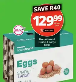 Checkers Housebrand Grade 1 Large Eggs offer