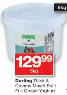 Checkers Darling Thick & Creamy Mixed Fruit Full Cream Yoghurt offer