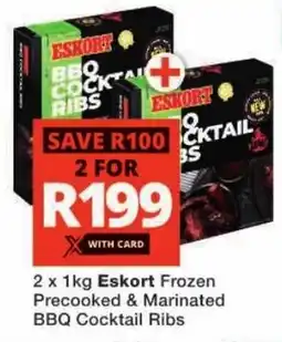 Checkers Eskort Frozen Precooked & Marinated BBQ Cocktail Ribs offer